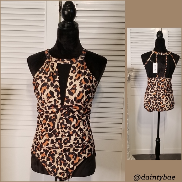 **SOLD**Halter Mesh Bathing/Body Suit Lg - Picture 3 of 6